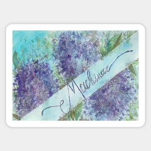 Mackinac Lilacs Watercolor Sticker